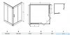 Besco Modern kabina kwadratowa 80x80x185cm mrożone MK-80-185-M